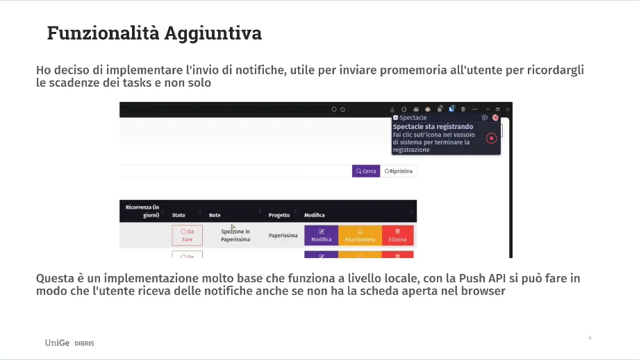 Funzionalità aggiuntiva